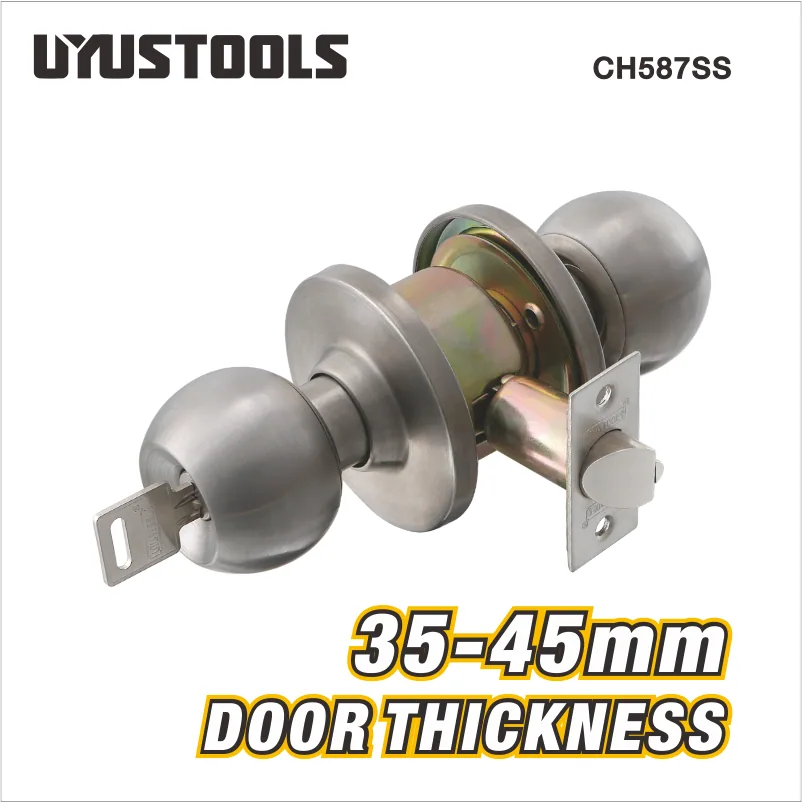 Serrure à bouton, finition inox CH587SS