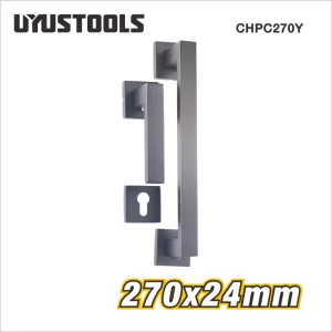 Serrure à larder double cylindre, finition inox