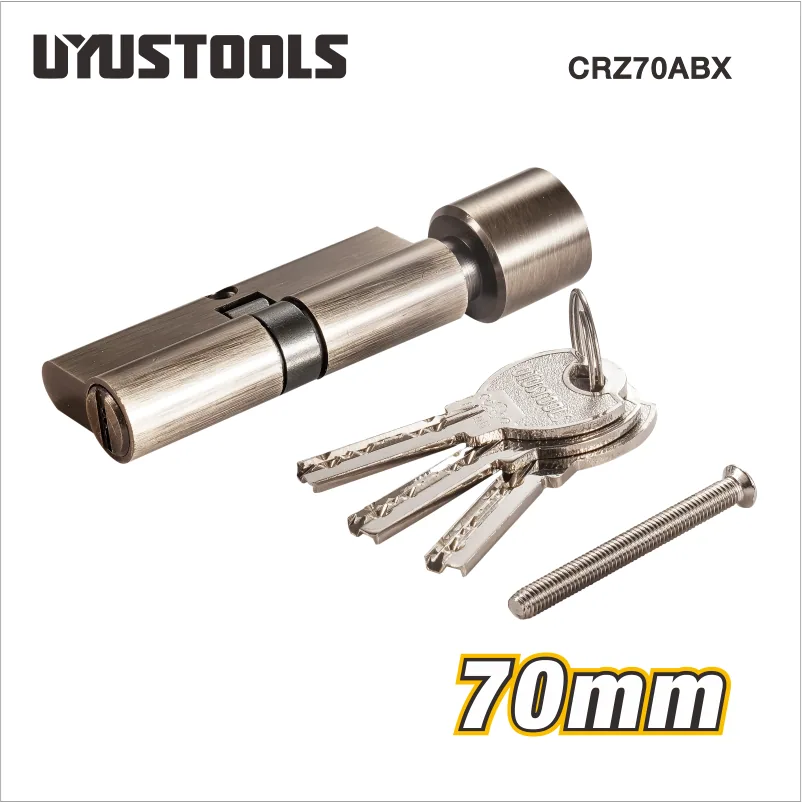 Cylindre à bouton 70 mm, finition bronze antique mat CRZ70ABX