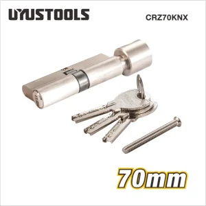 Cylindre de serrure à bouton 70 mm