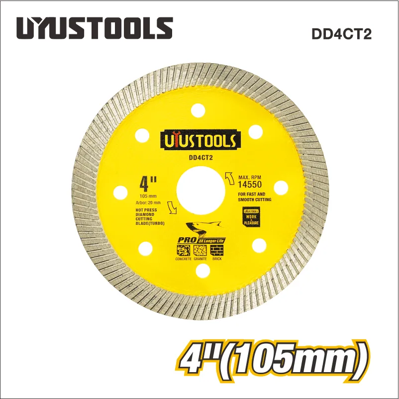 Disque diamant turbo 105 mm DD4CT2
