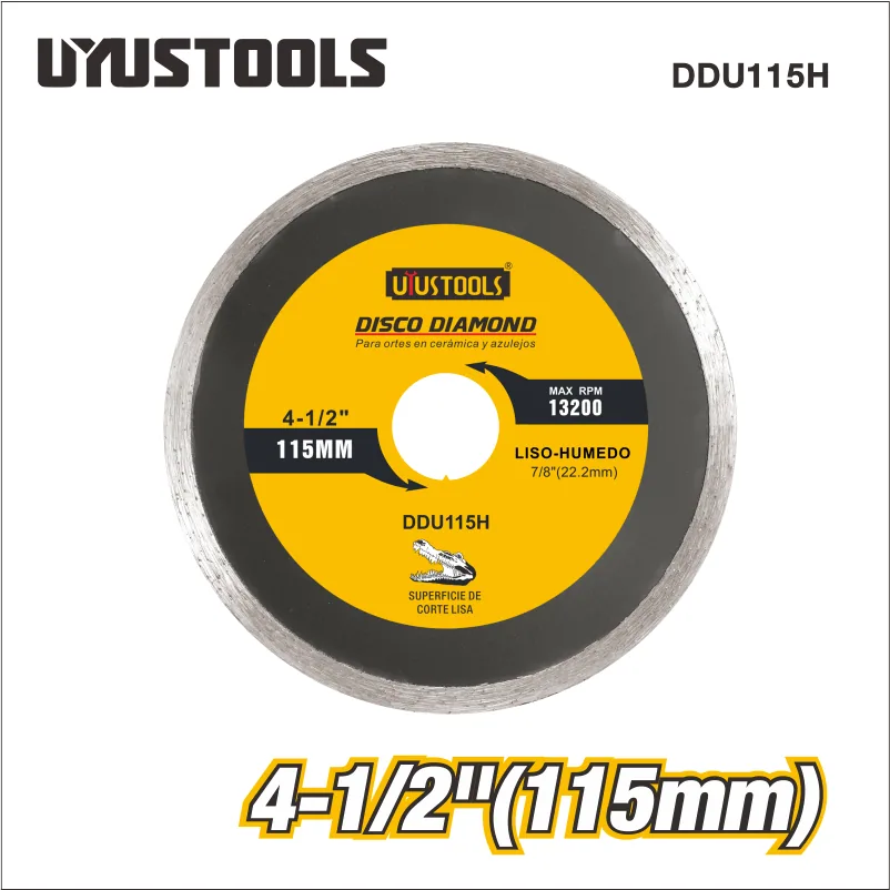 Disque diamant 115 mm pour coupe à l'eau DDU115H