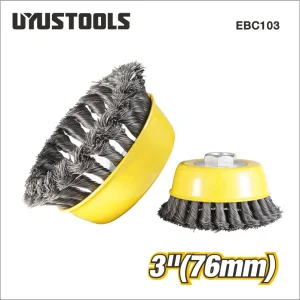 Brosse boisseau à fils torsadés 76 mm