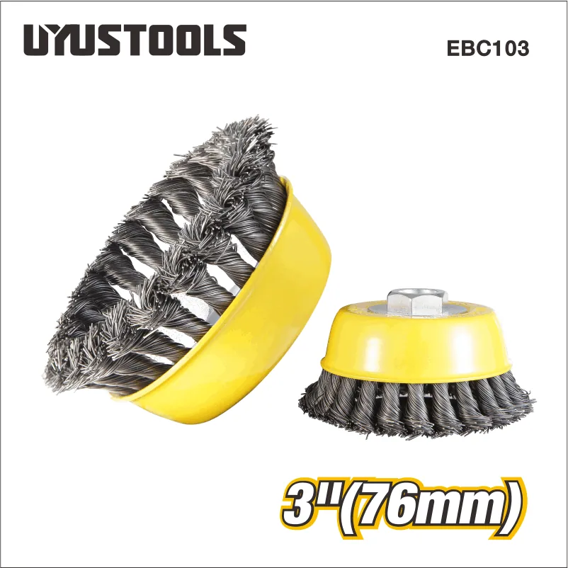 Brosse boisseau à fils torsadés 76 mm EBC103