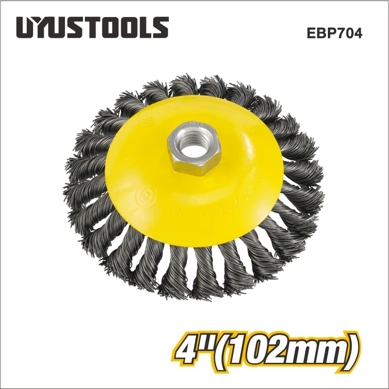 Brosse circulaire à fils torsadés 102 mm EBP704