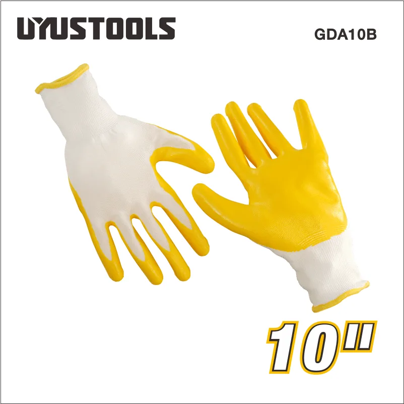 Gants de protection en nitrile jaune, taille 10″ GDA10B