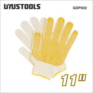 Gants tricotés à picots PVC, taille 11″
