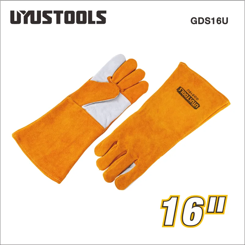 Gants de soudeur 16″ en croûte de cuir GDS16U