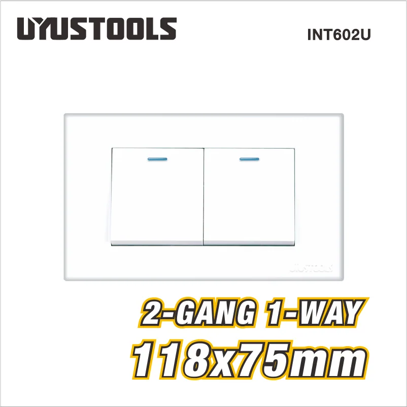 Interrupteur double, 118 x 75 mm INT602U