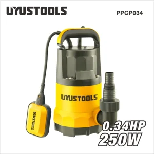 Pompe immergée eau claire 250 W, corps plastique