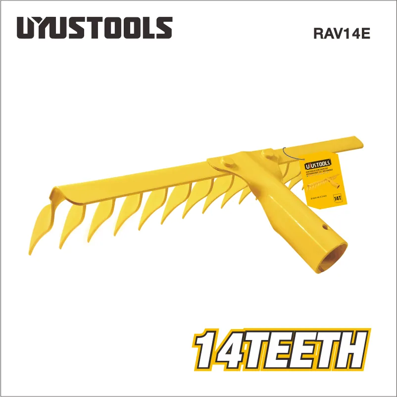 Tête de râteau 14 dents, acier au carbone RAV14E