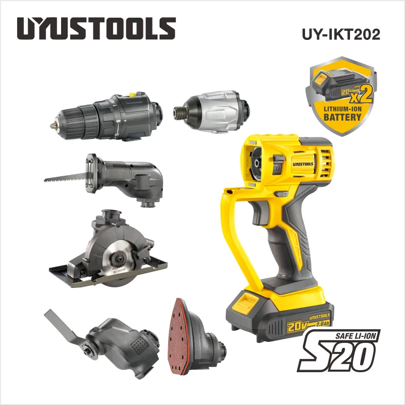 Outil multifonction sans fil 20 V, 6 têtes UY-IKT202